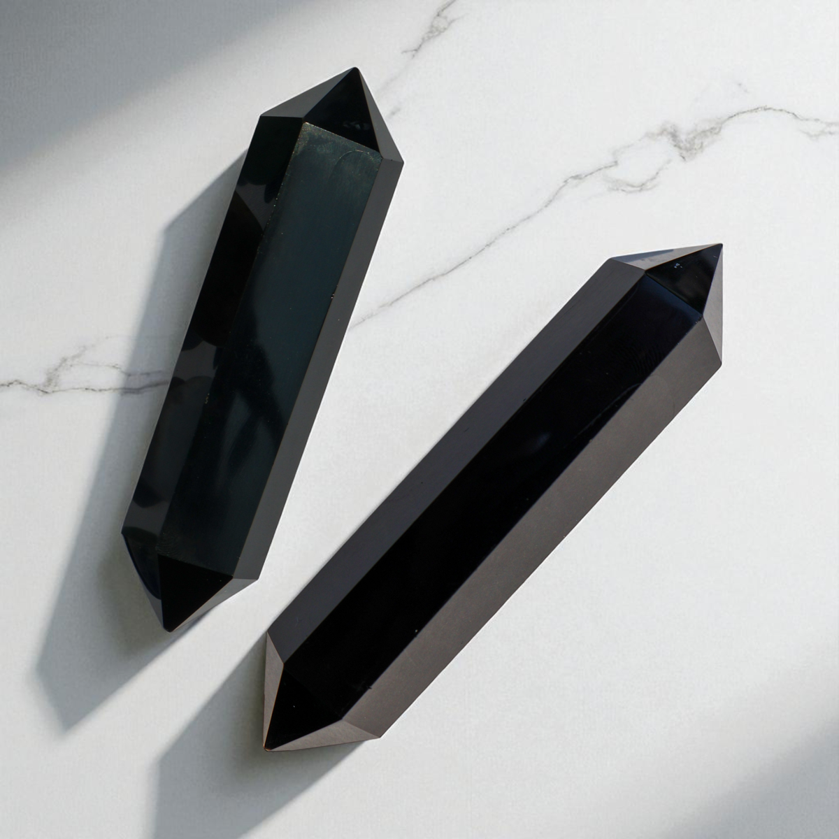 Obsidian Double Terminated Crystal Points - Intuitively Chosen