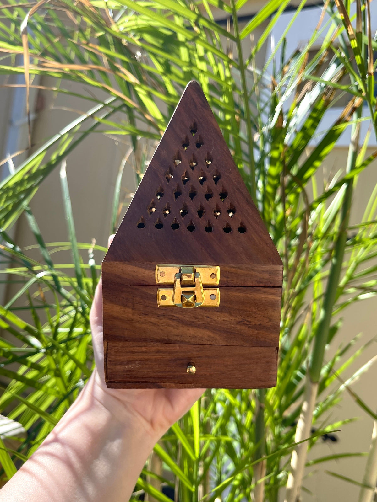 Wooden Pyramid Incense Holder