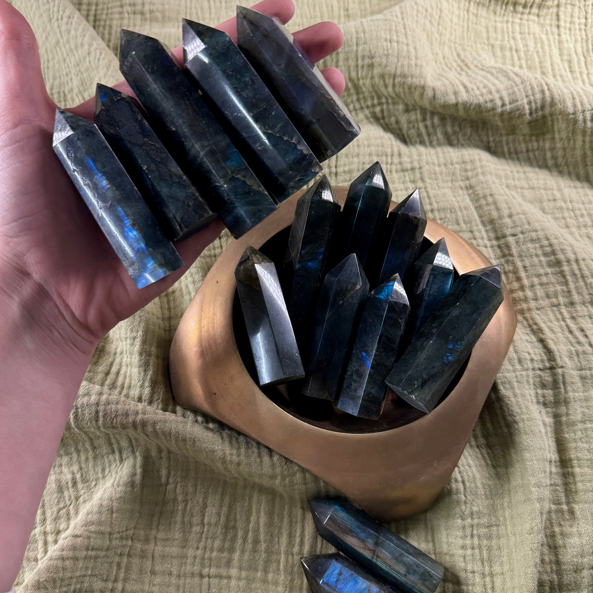 Labradorite Tower Intuitively Chosen