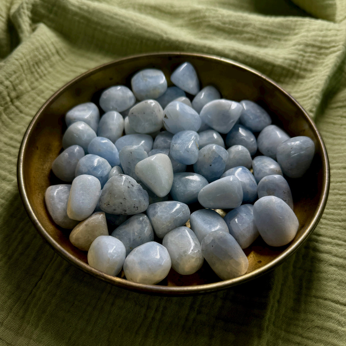 Blue Calcite Tumble