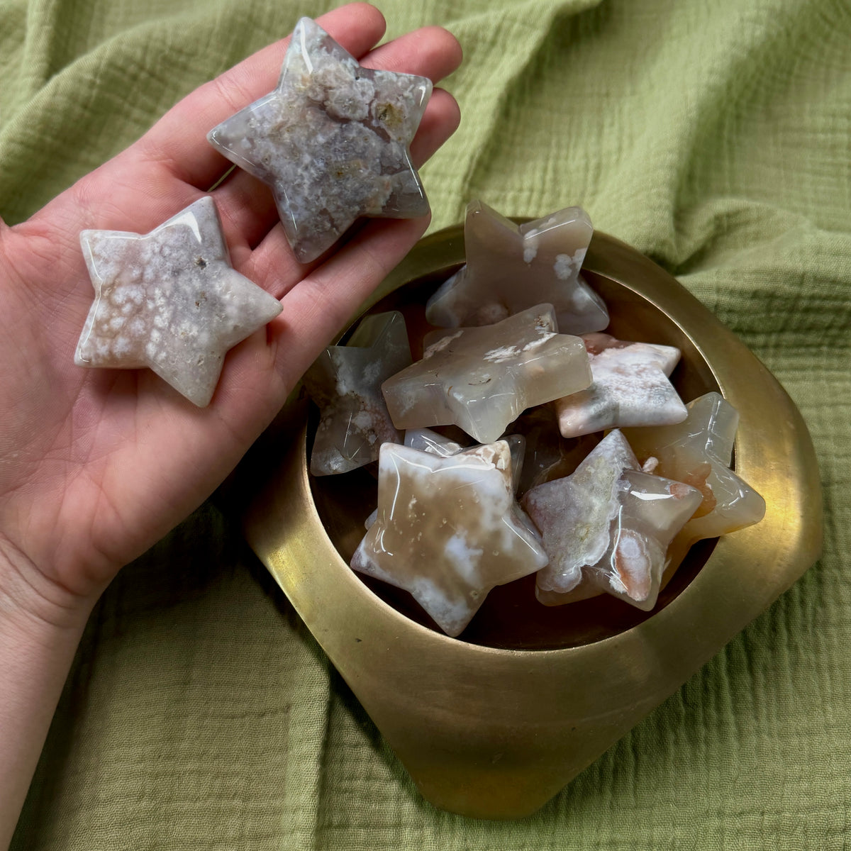 Flower Agate Star Intuitively Chosen