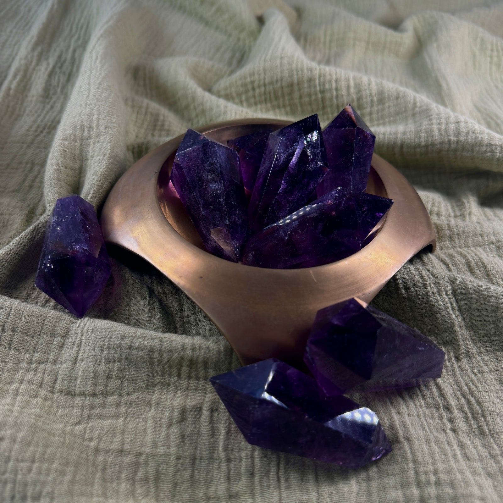 Amethyst Double Terminated Crystal Points Intuitively Chosen