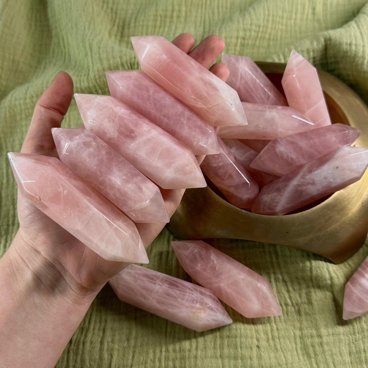Rose Quartz Double Terminated Point
