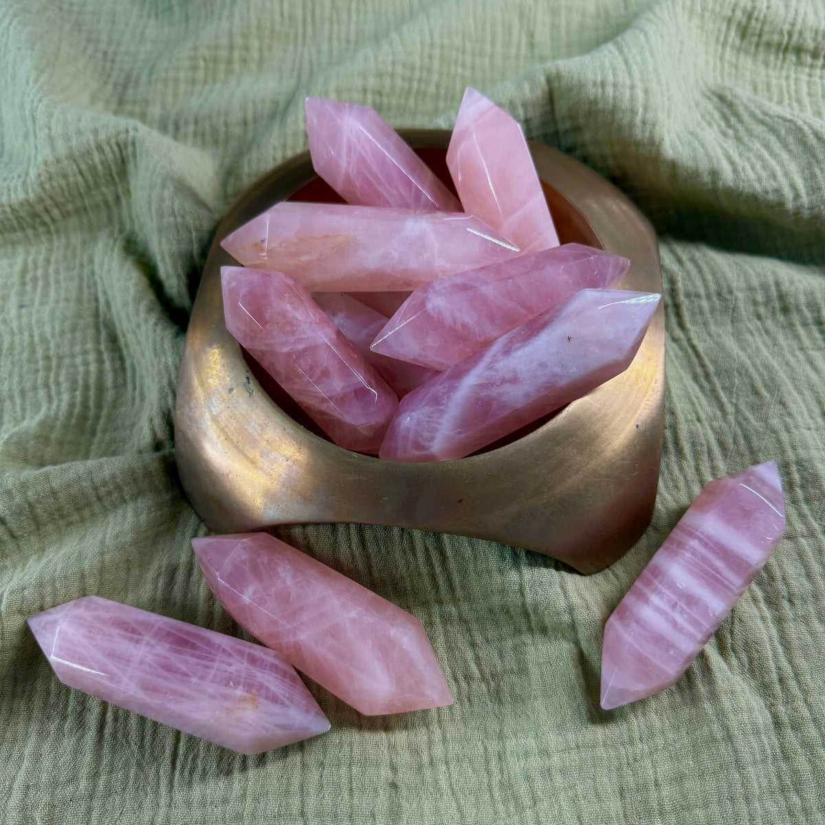 Rose Quartz Double Terminated Point