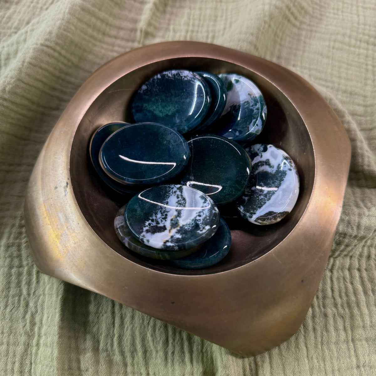 Moss Agate Calming Stone