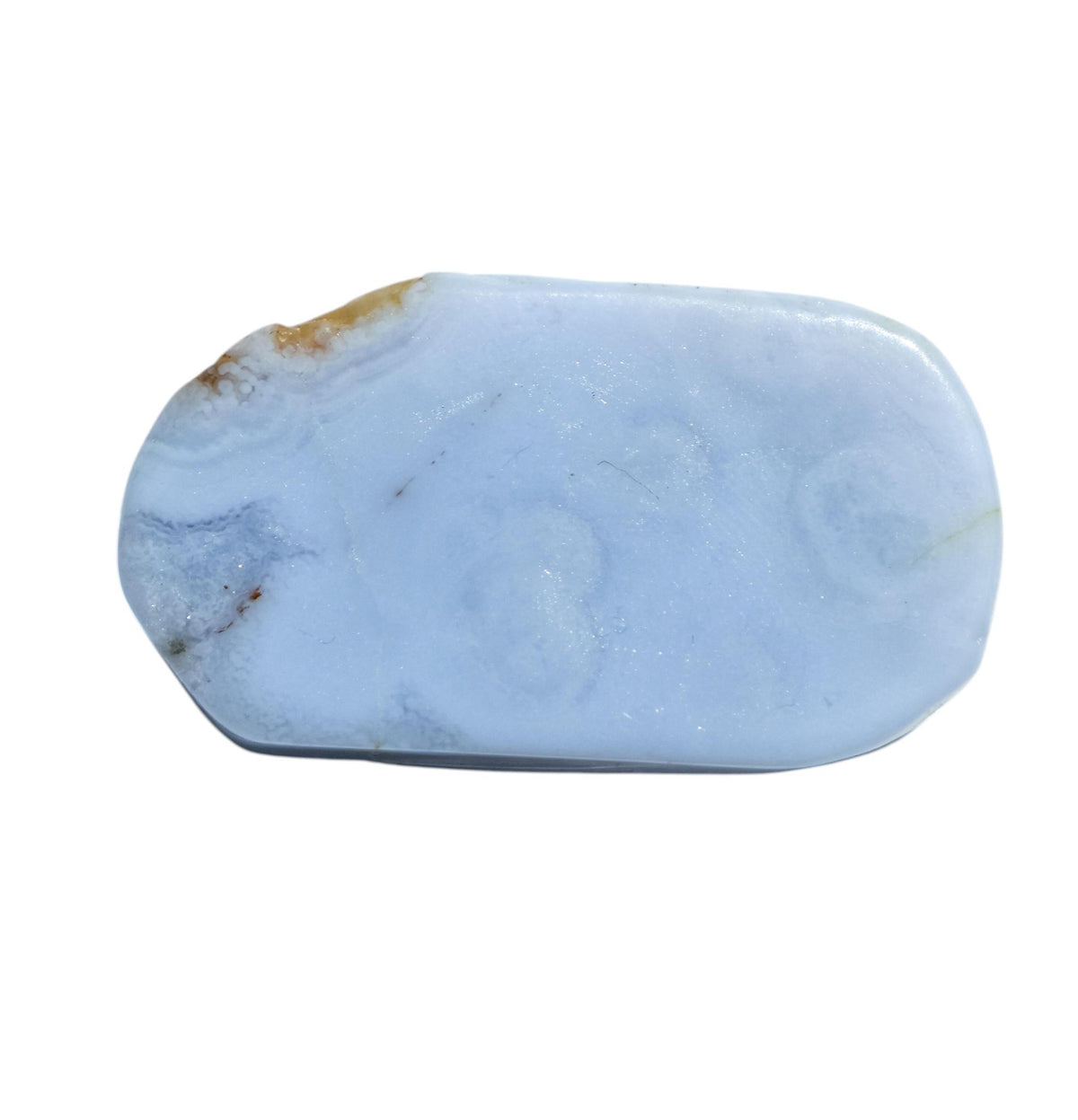 Blue Lace Agate Slice Half-Polished - Intuitively Chosen