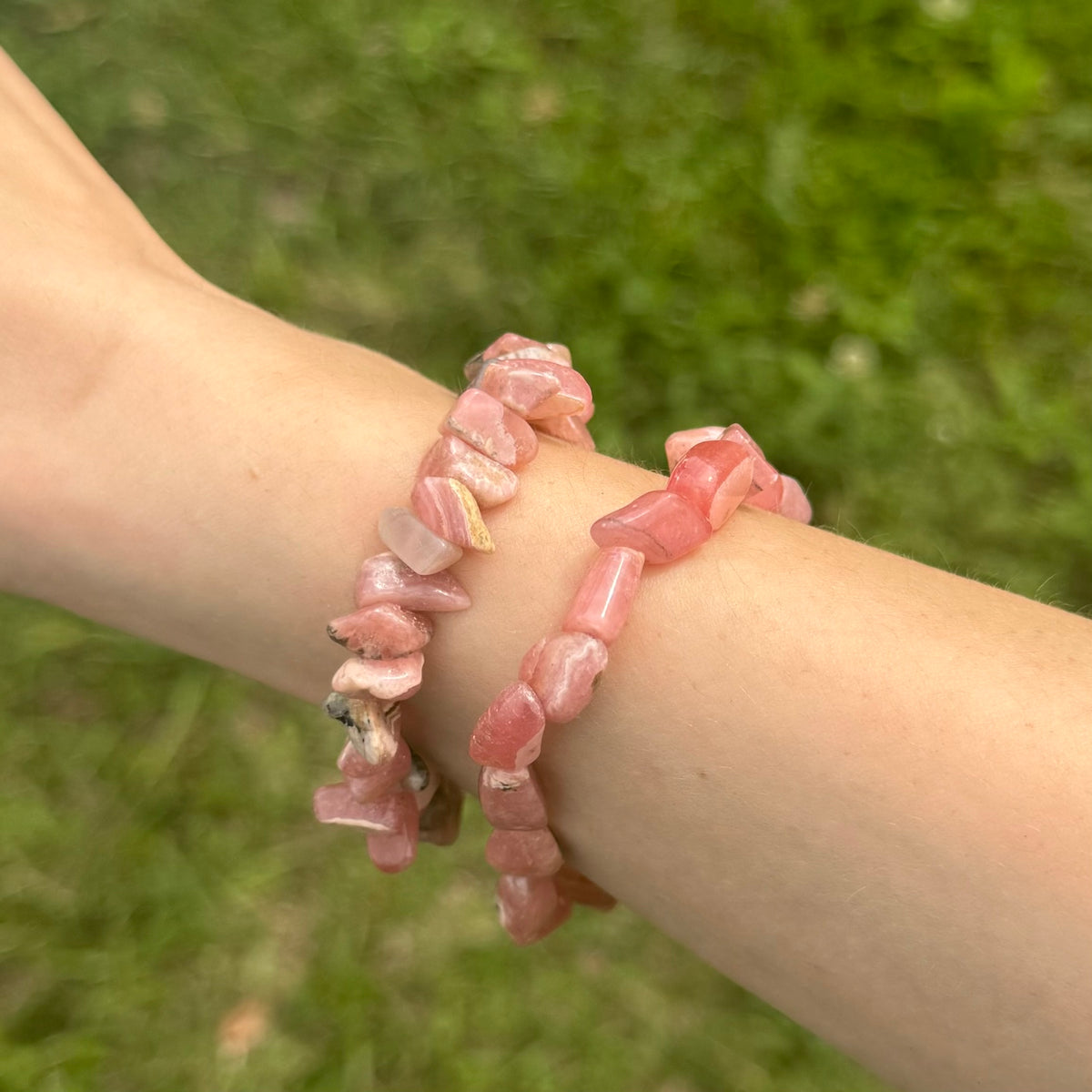 Rhodochrosite Crystal Bracelet