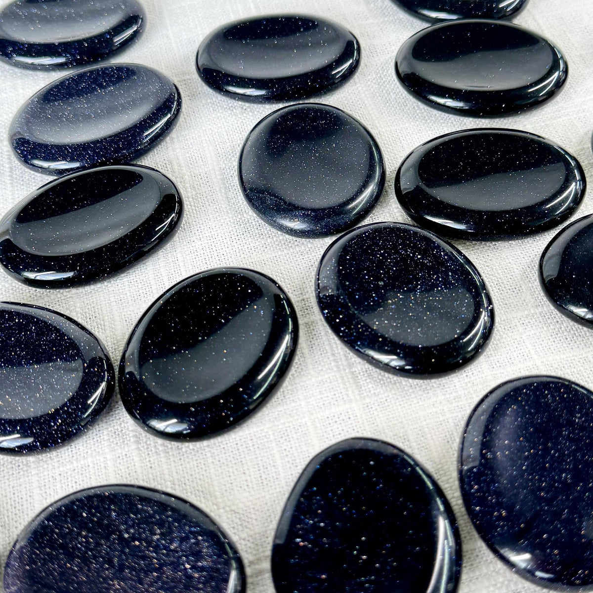 Blue Goldstone Calming Stone