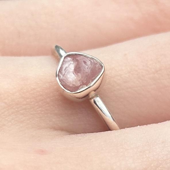 Rhodocrosite Stackable Rough Crystal Ring