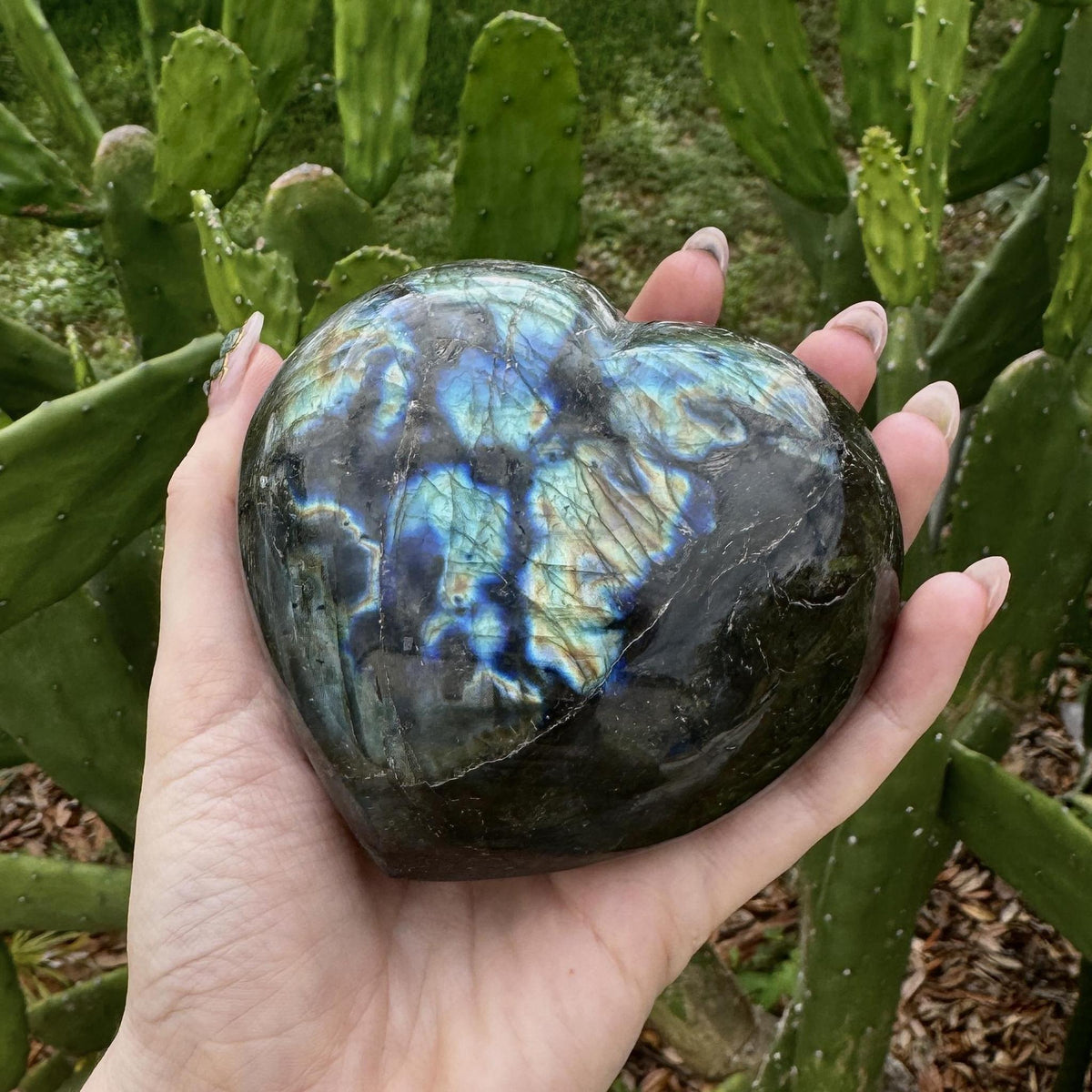 Labradorite Heart
