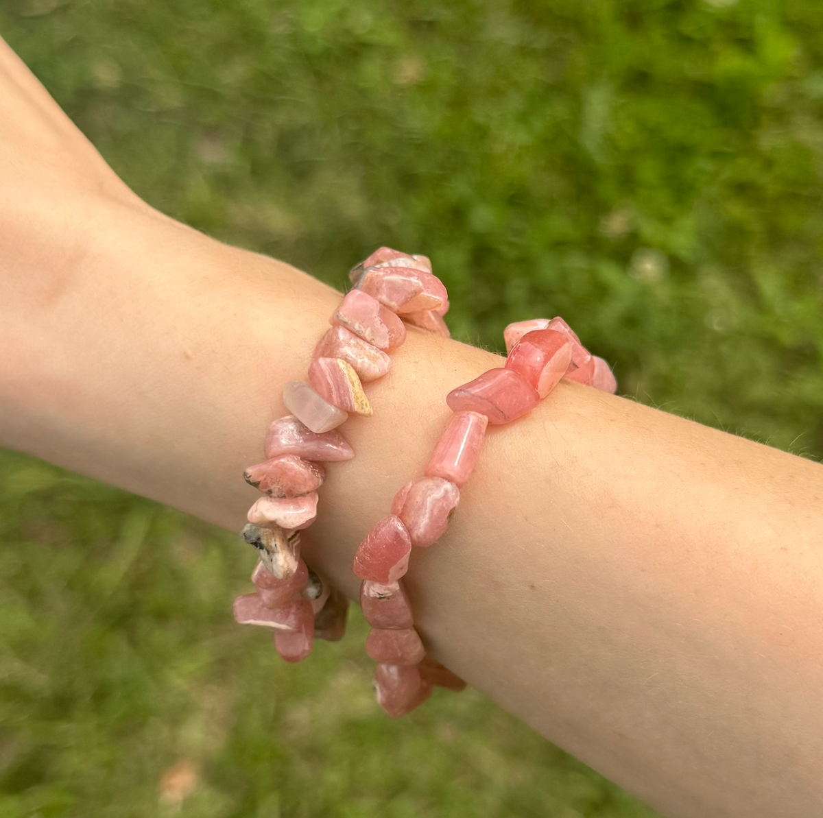 Rhodochrosite Crystal Bracelet