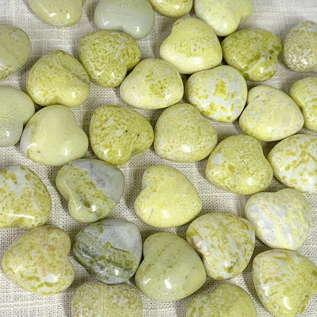 Spellcrafter’s Blue Calcite Puffy Hearts, with soft blue hues and a smooth finish, are...