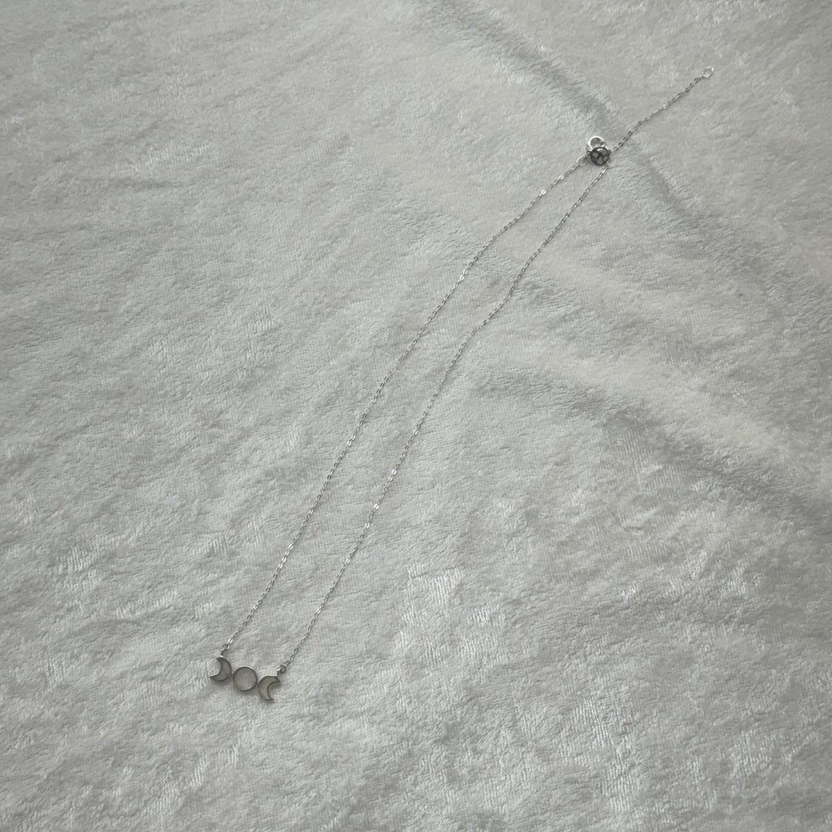 Labradorite Triple Moon Sterling Silver Necklace