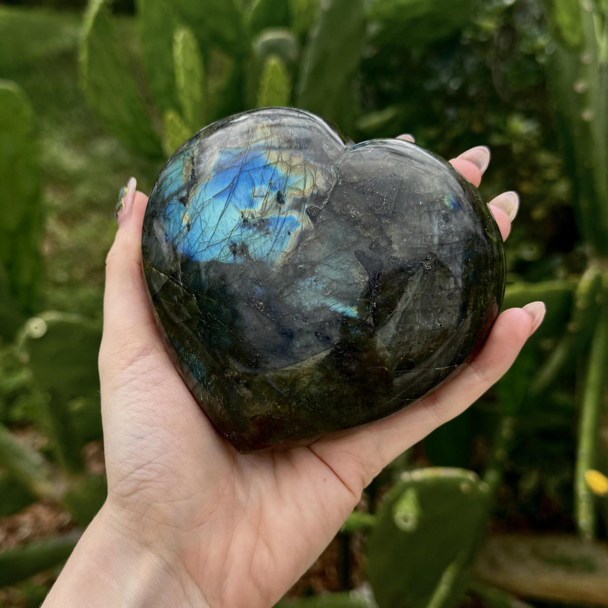 Labradorite Heart