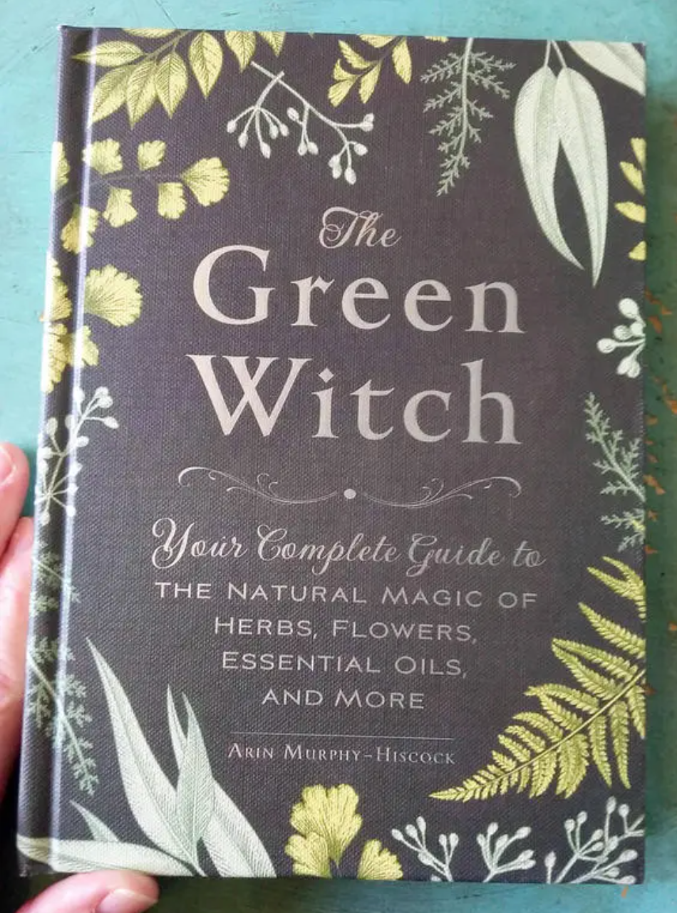 A hand holds Green Witch: Your Complete Guide to the Natural Magic of Herbs,...