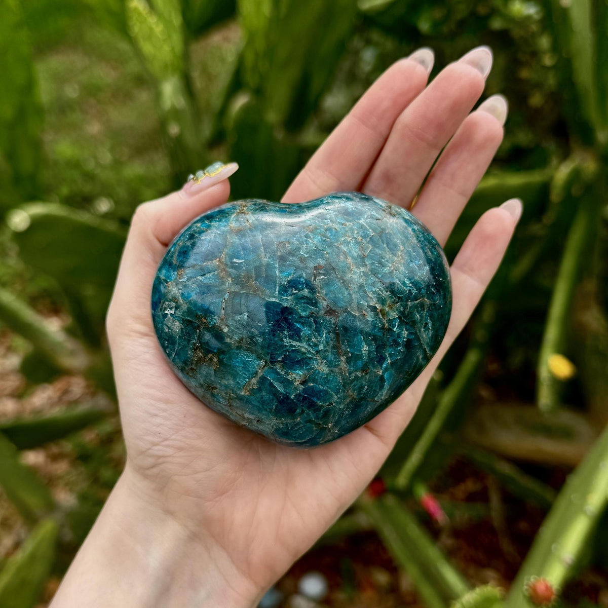 Blue Apatite Heart