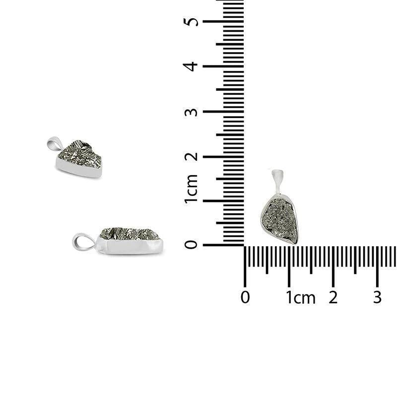 Meteorite Rough Sterling Silver Necklace Large