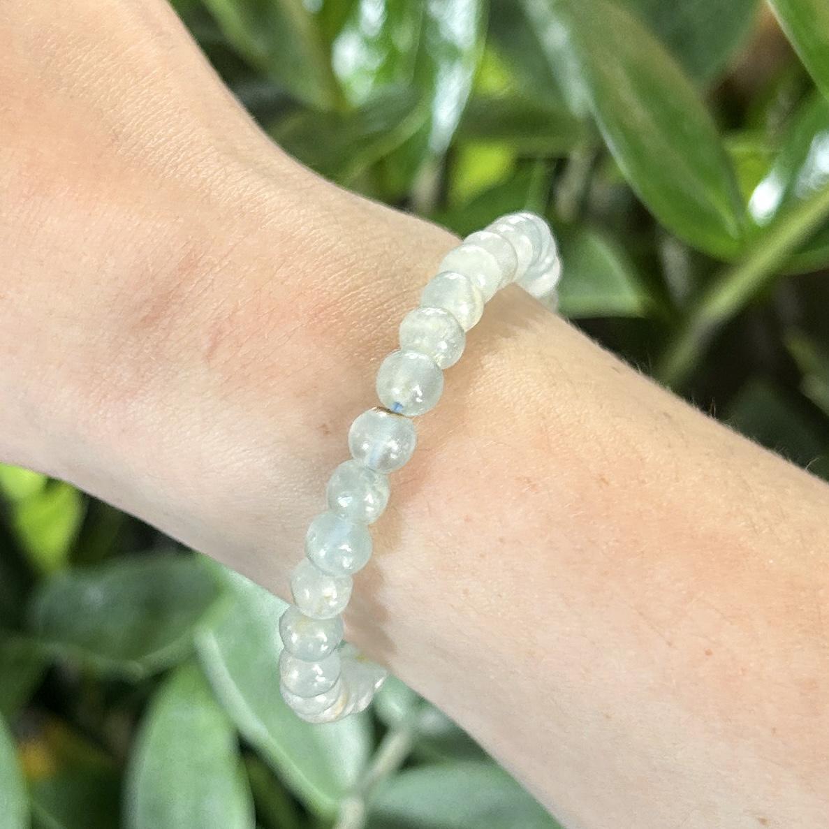 Aquatine Lemurian Calcite Crystal Bracelet