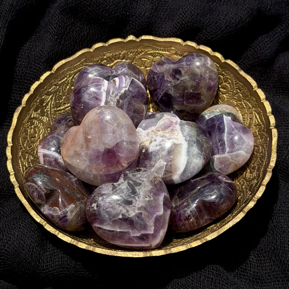 Amethyst Puffy Heart