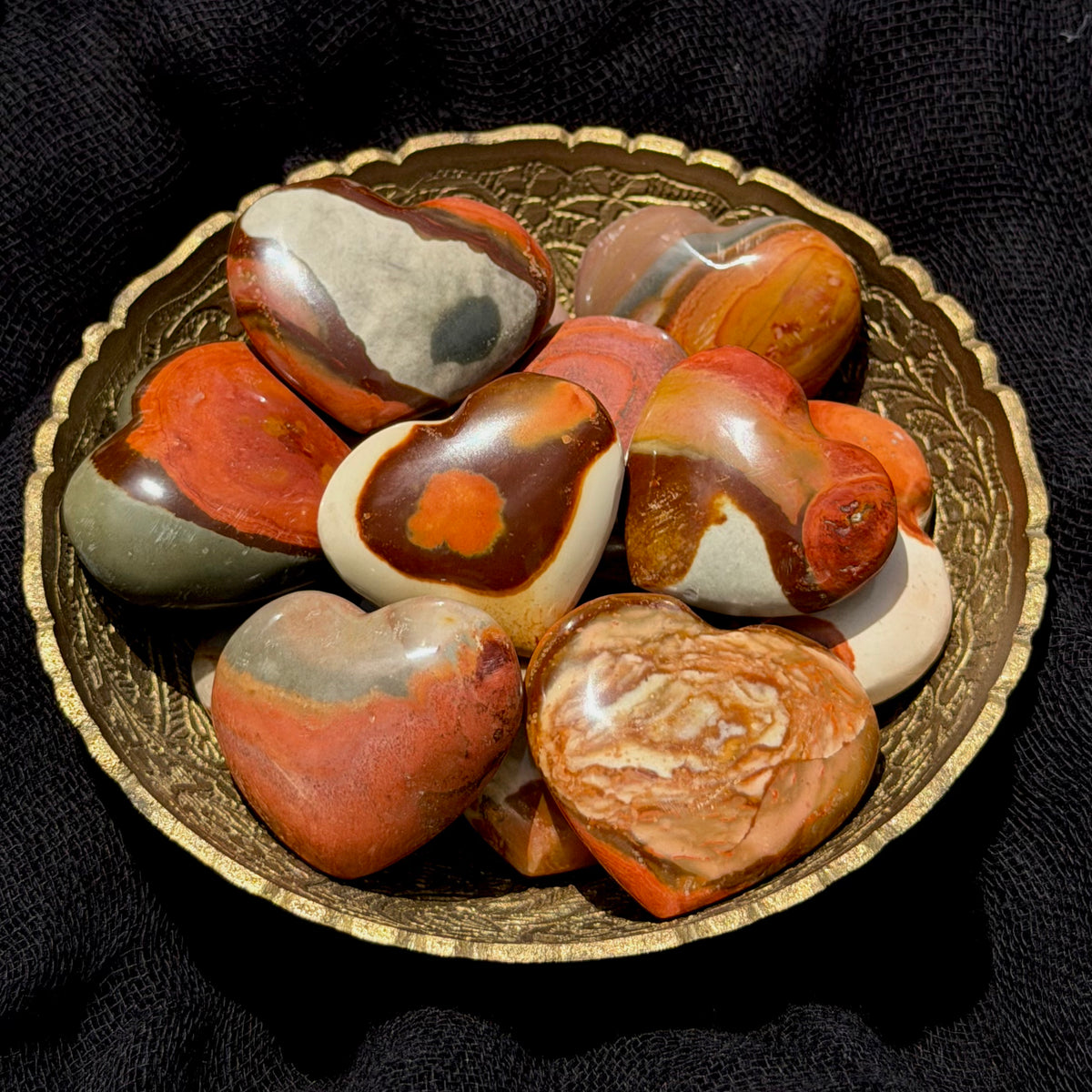 polychrome jasper Mini Heart