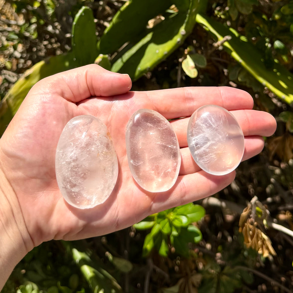 Clear Quartz Palm Stone