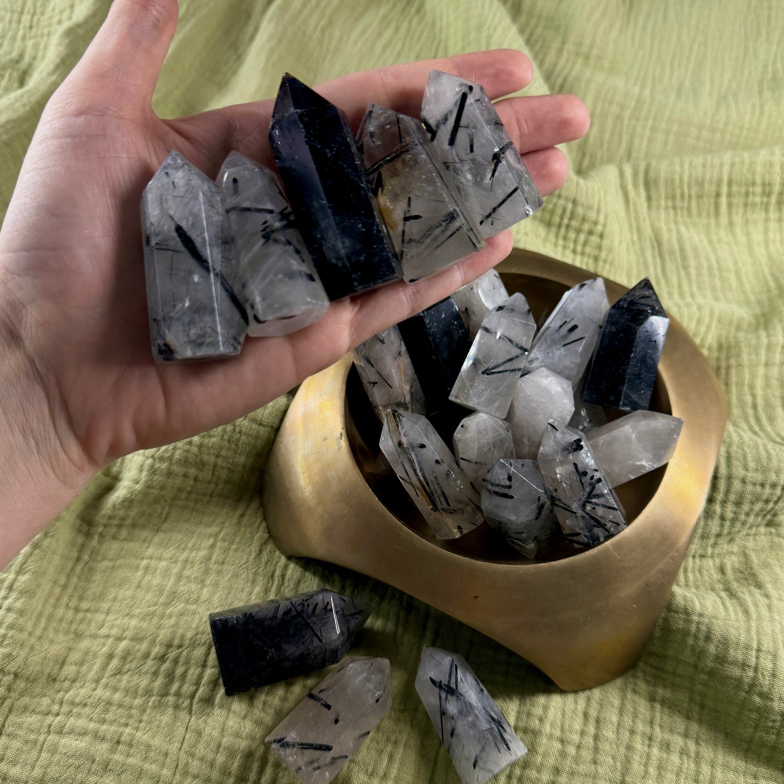 Tourmalinated Quartz Mini Tower Intuitively Chosen