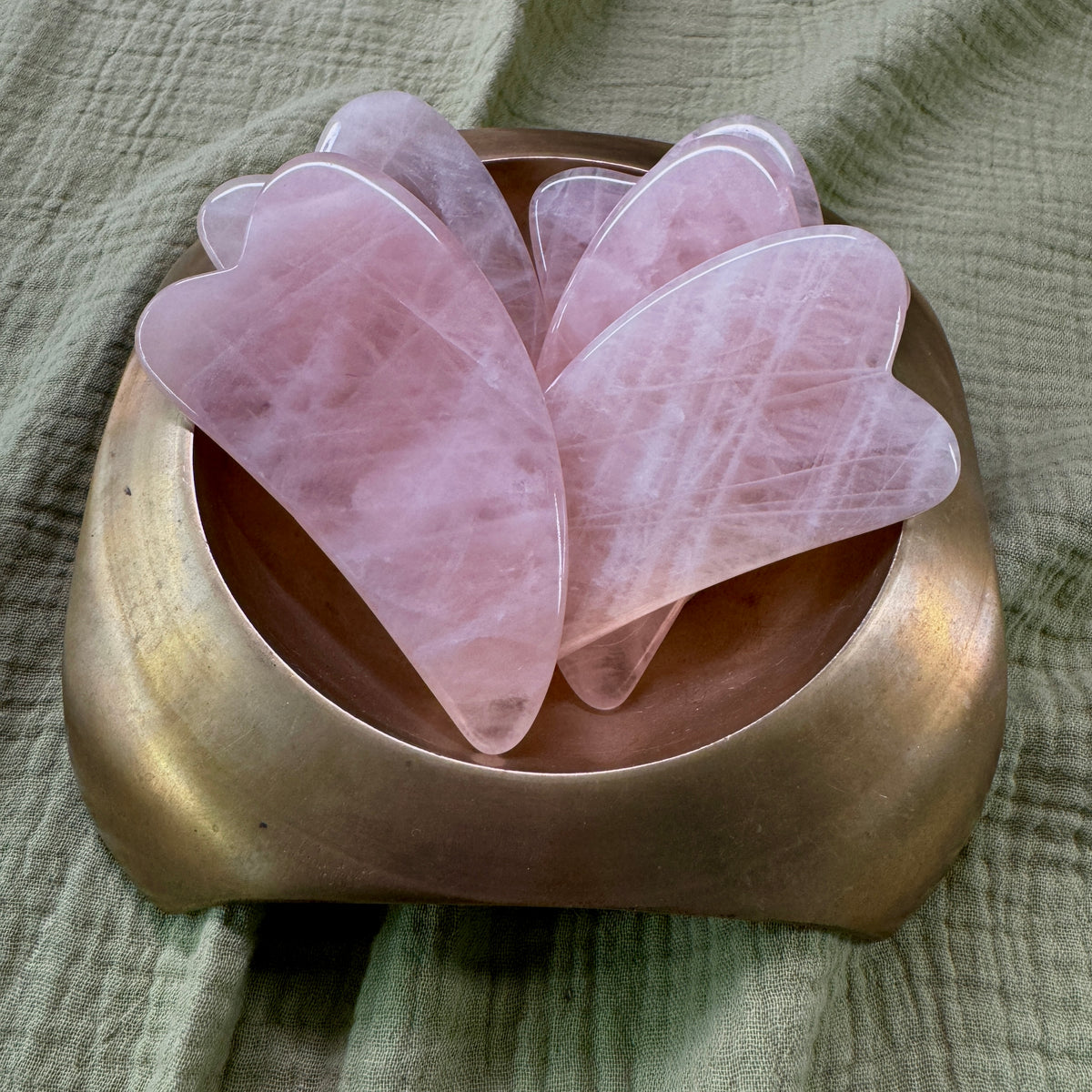 Rose Quartz Gua Sha Concave