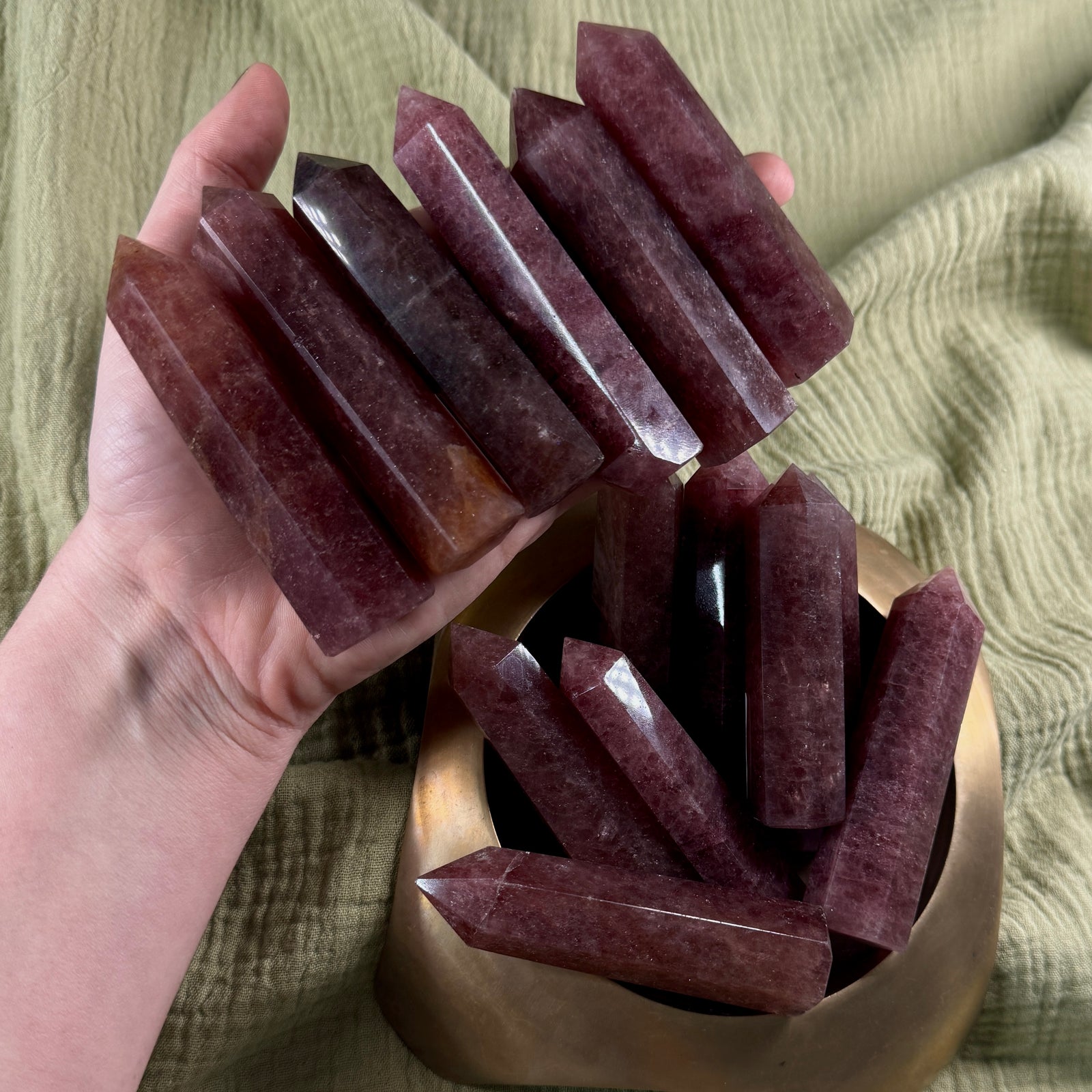 Strawberry Quartz Tower Intuitively Chosen