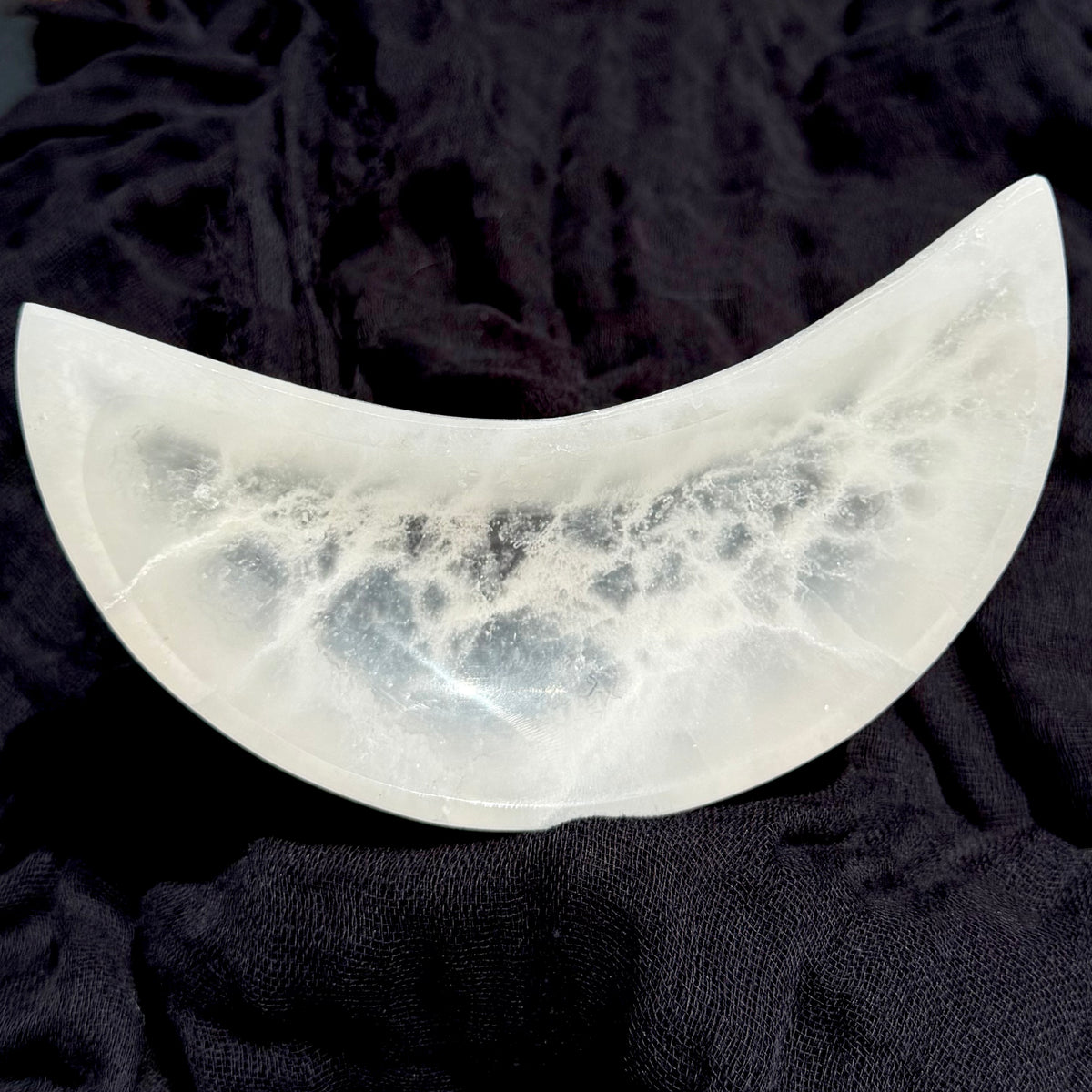 Moon Shaped Selenite Bowl