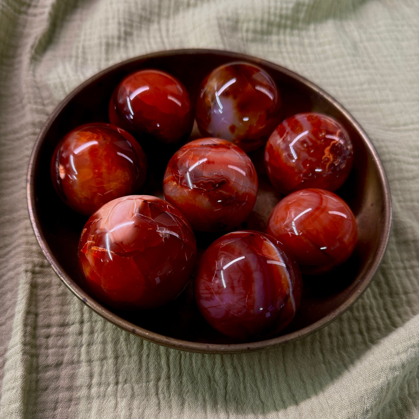 Carnelian Crystal Sphere