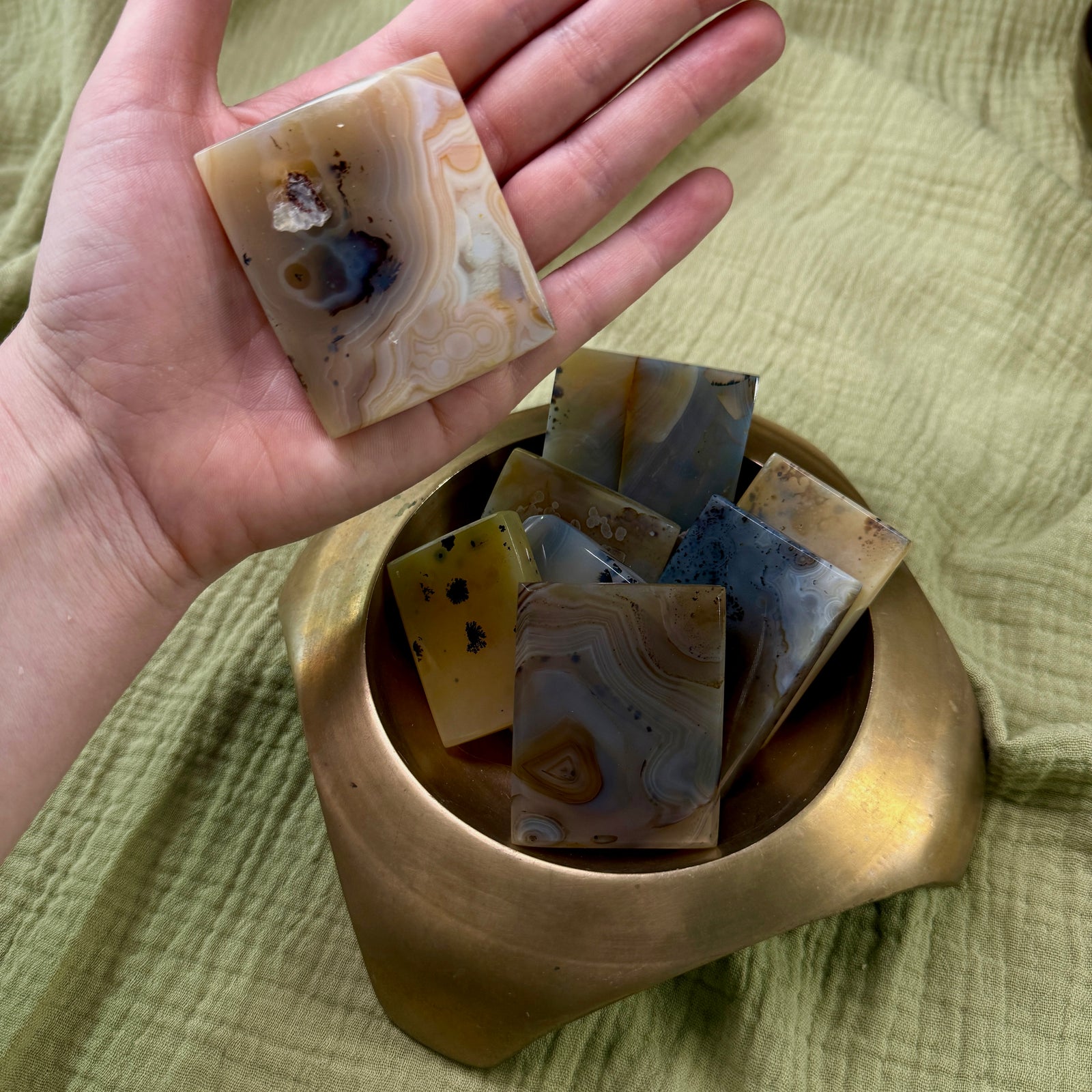 Dendritic Agate Square Intuitively Chosen