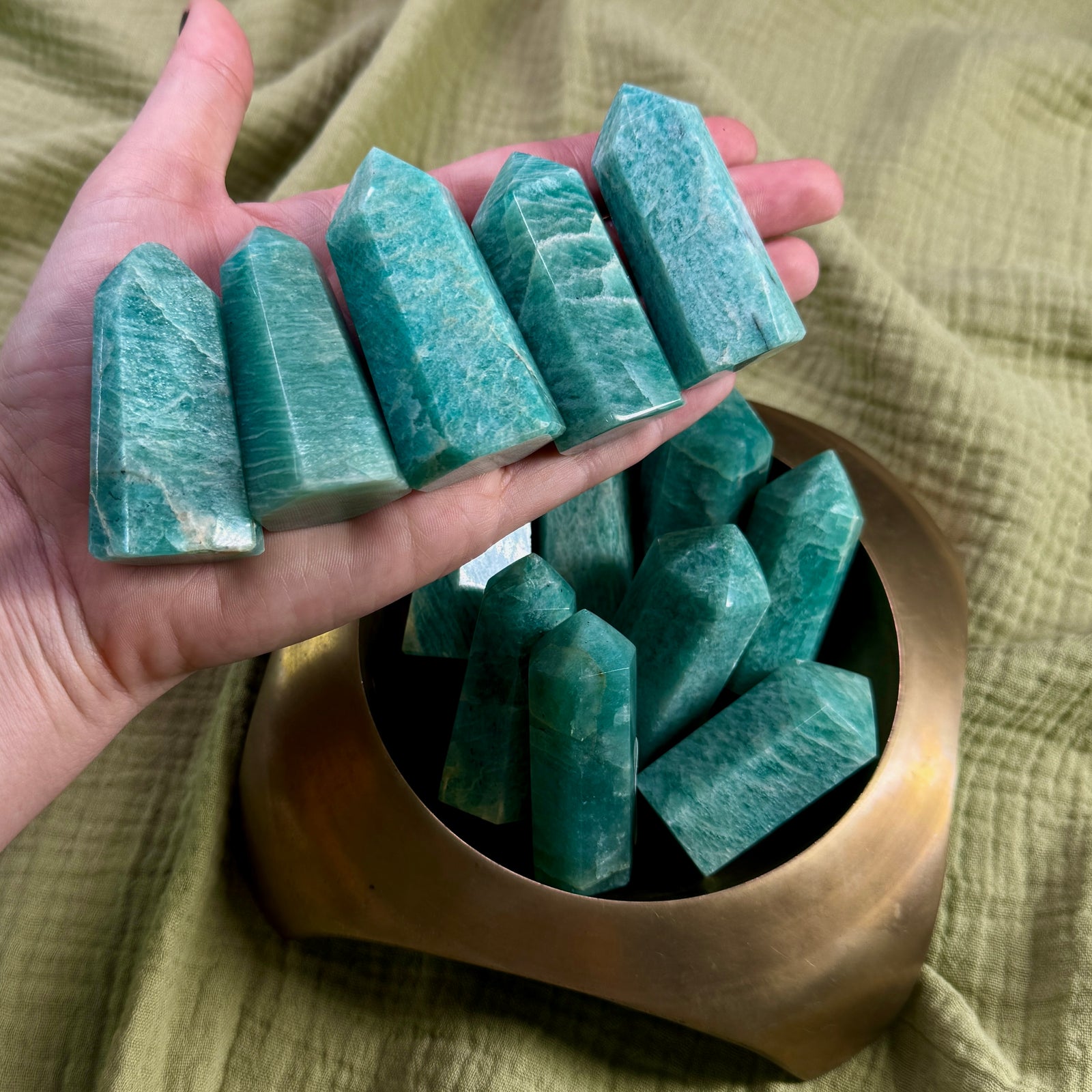 Amazonite Mini Crystal Tower Intuitively Chosen