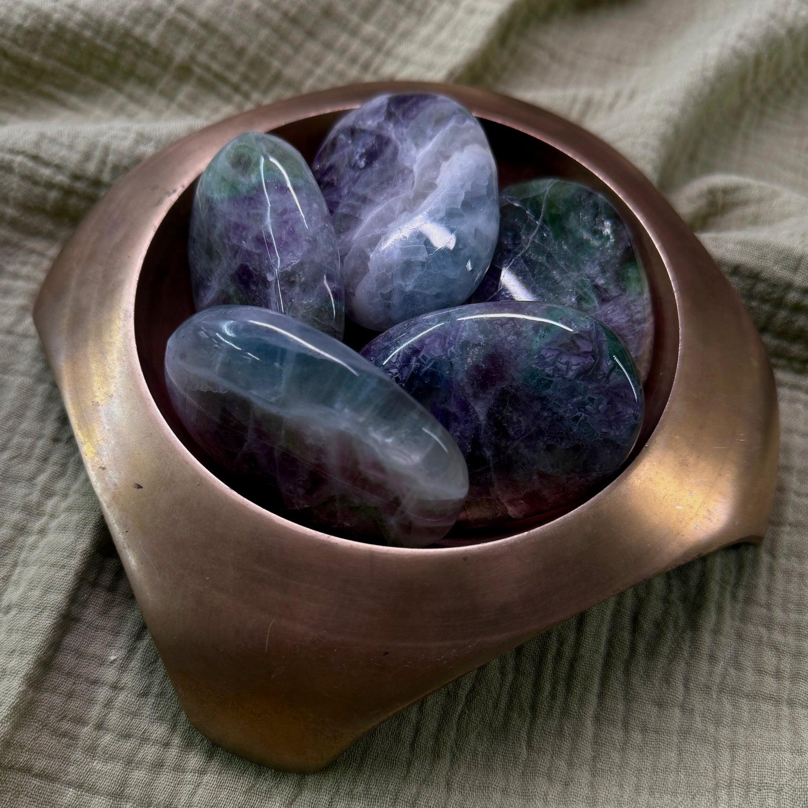 Fluorite Palm Stone