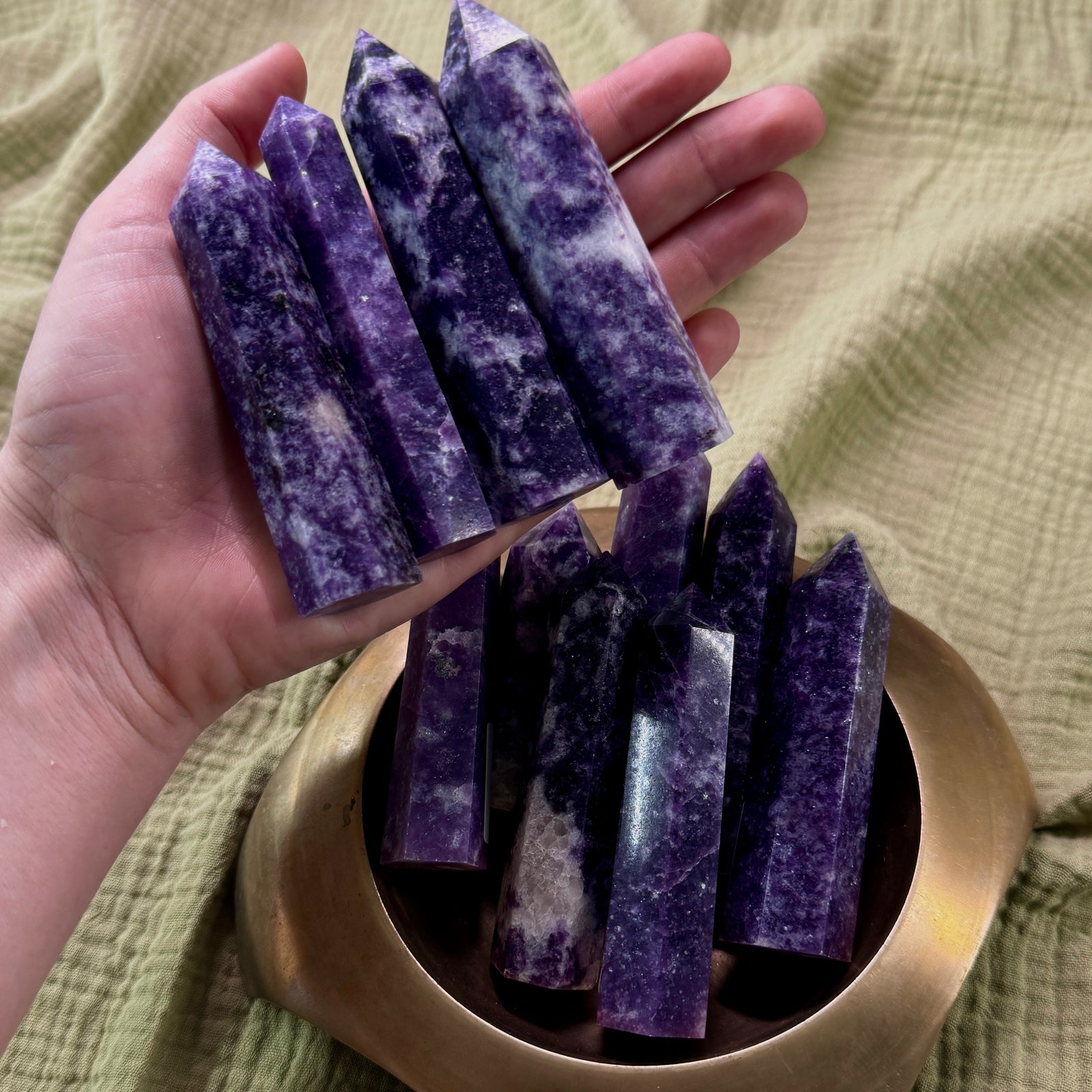 Lepidolite Crystal Tower Intuitively Chosen