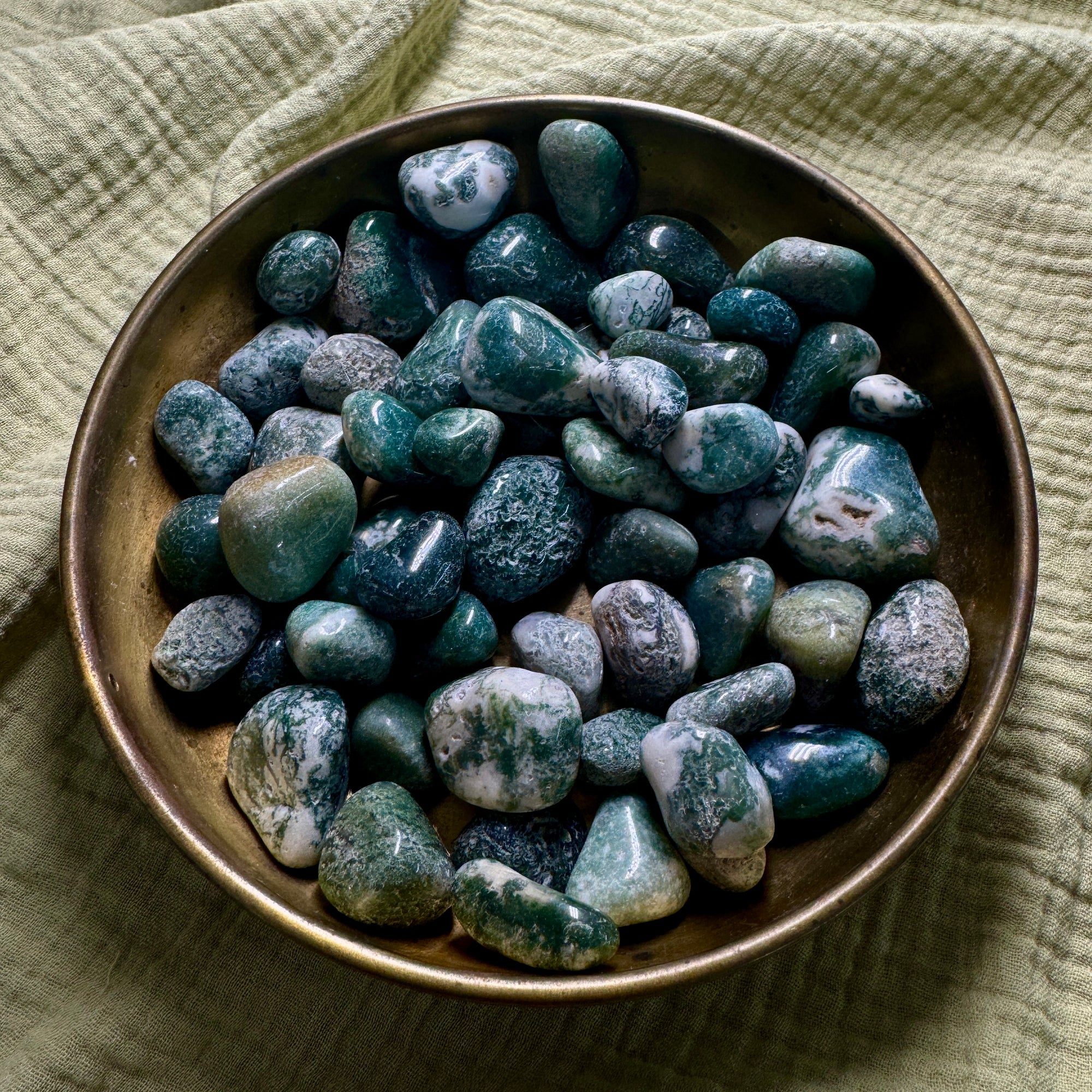 Moss Agate Tumble