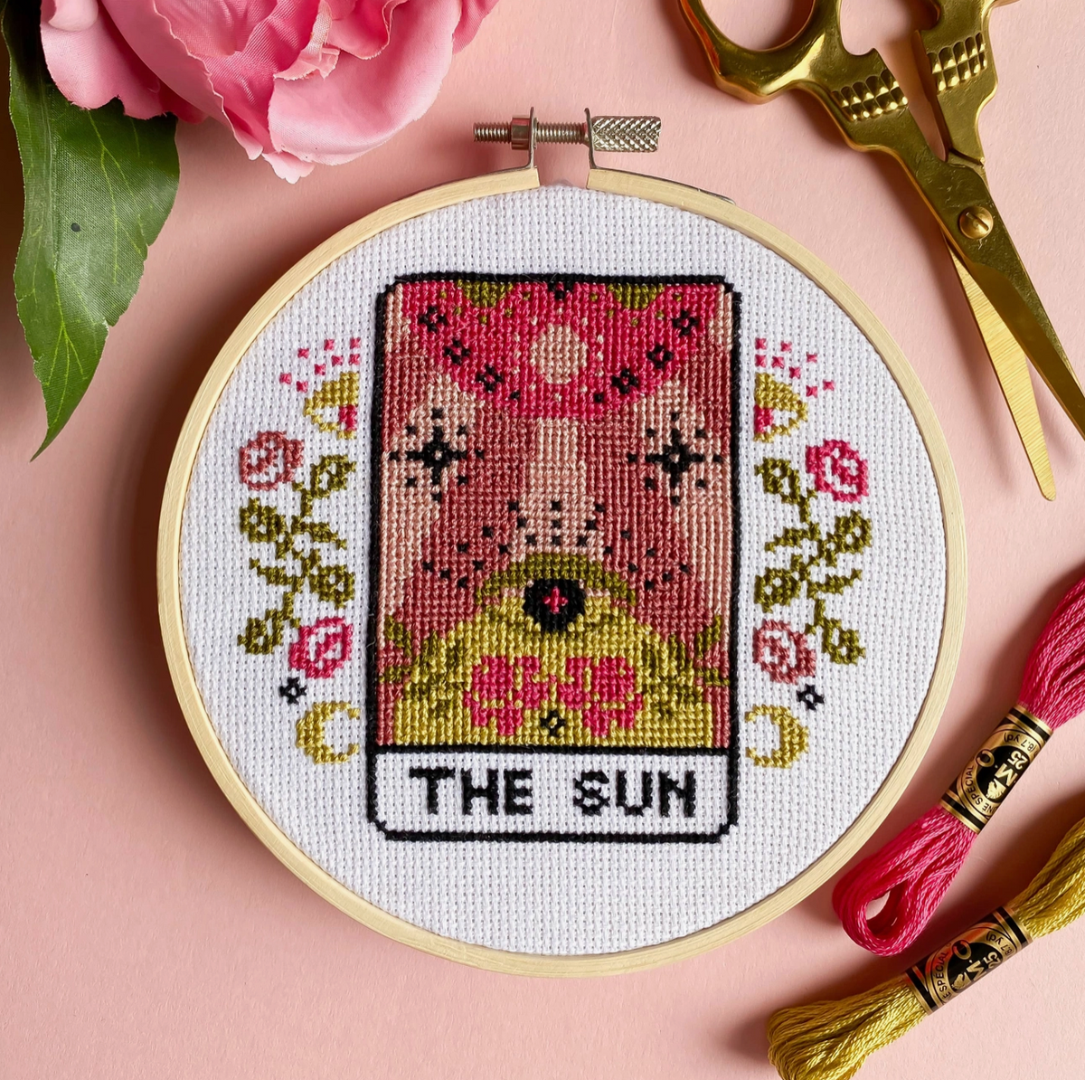 Tarot Cross Stitch Kit the sun