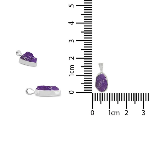 Amethyst Rough Sterling Silver Crystal Necklace