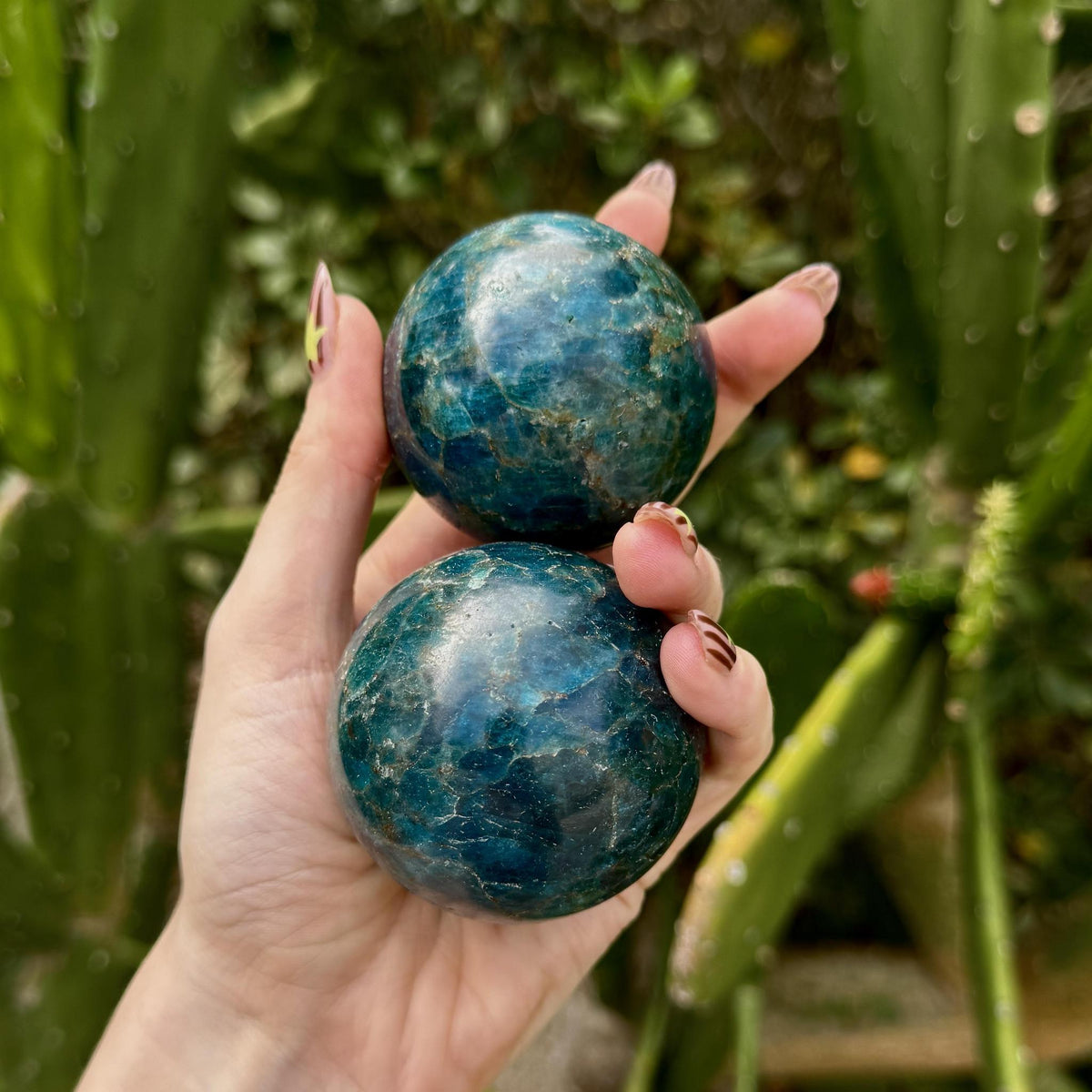 Blue Apatite Sphere