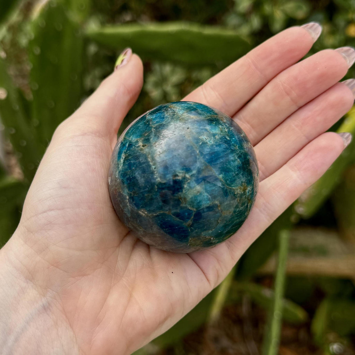 Blue Apatite Sphere