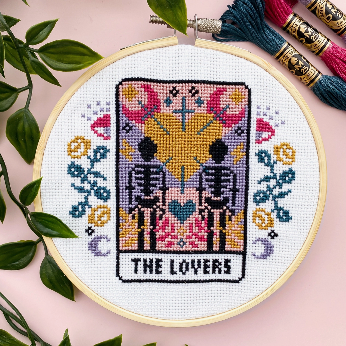 Tarot Cross Stitch Kit the lovers