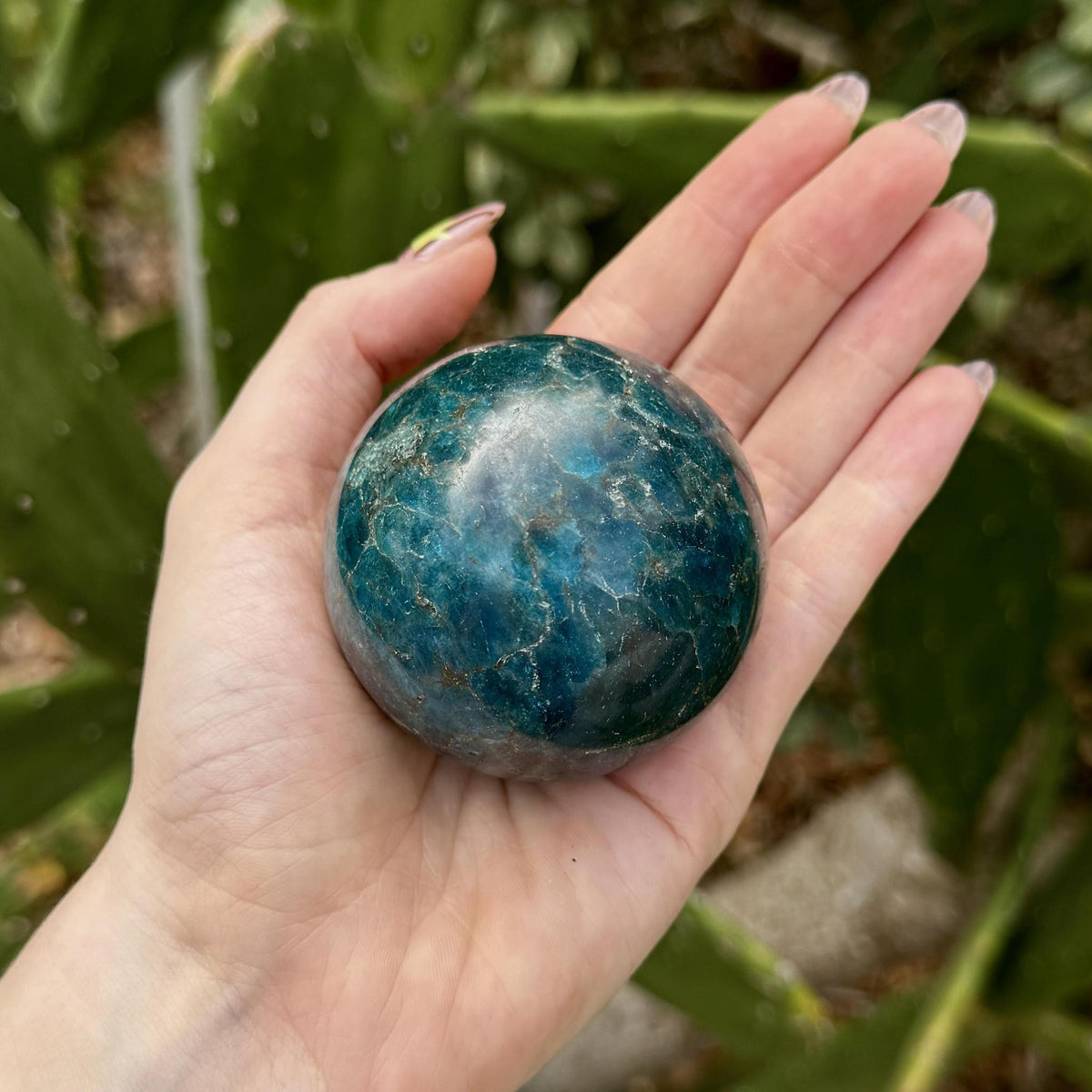 Blue Apatite Sphere